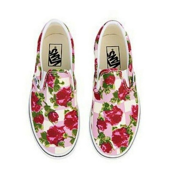 NWT Vans Romantic Floral Slip Ons Men sz 8.5/Women sz 10 with box. - Picture 2 of 14